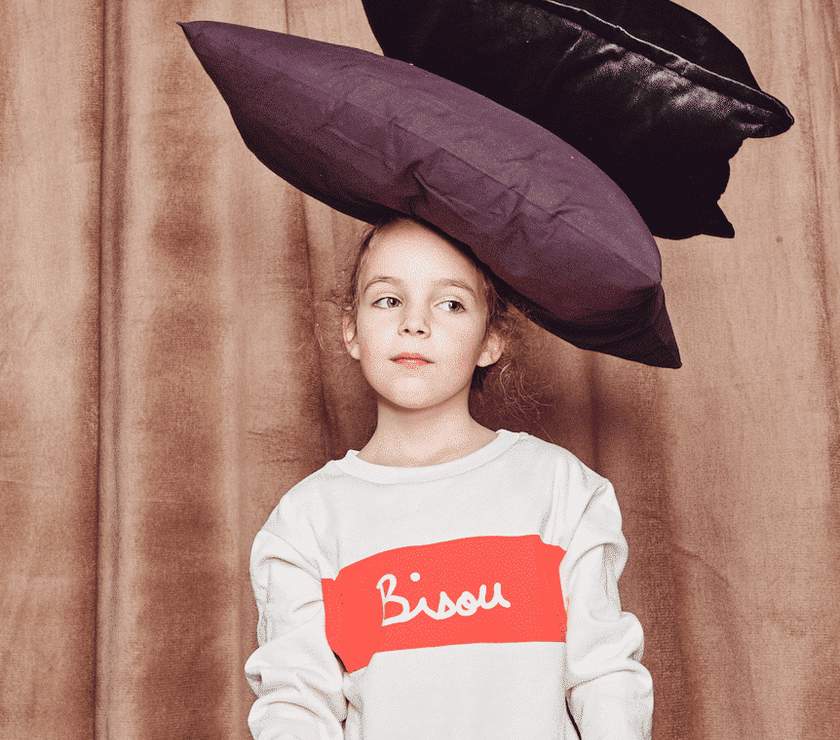 Bisou big kid sweatshirt - unisex (organic cotton) - Laeta Kids