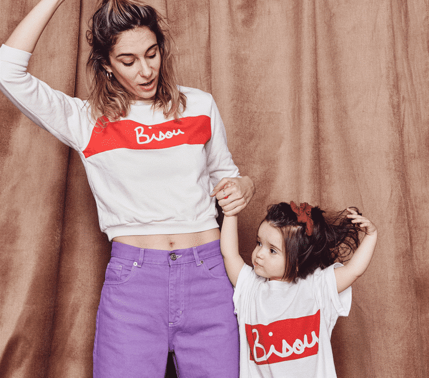 Bisou big kid sweatshirt - unisex (organic cotton) - Laeta Kids