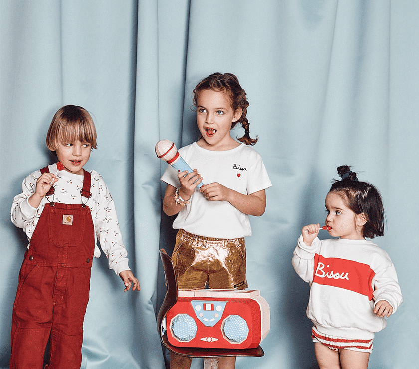 Bisou big kid sweatshirt - unisex (organic cotton) - Laeta Kids