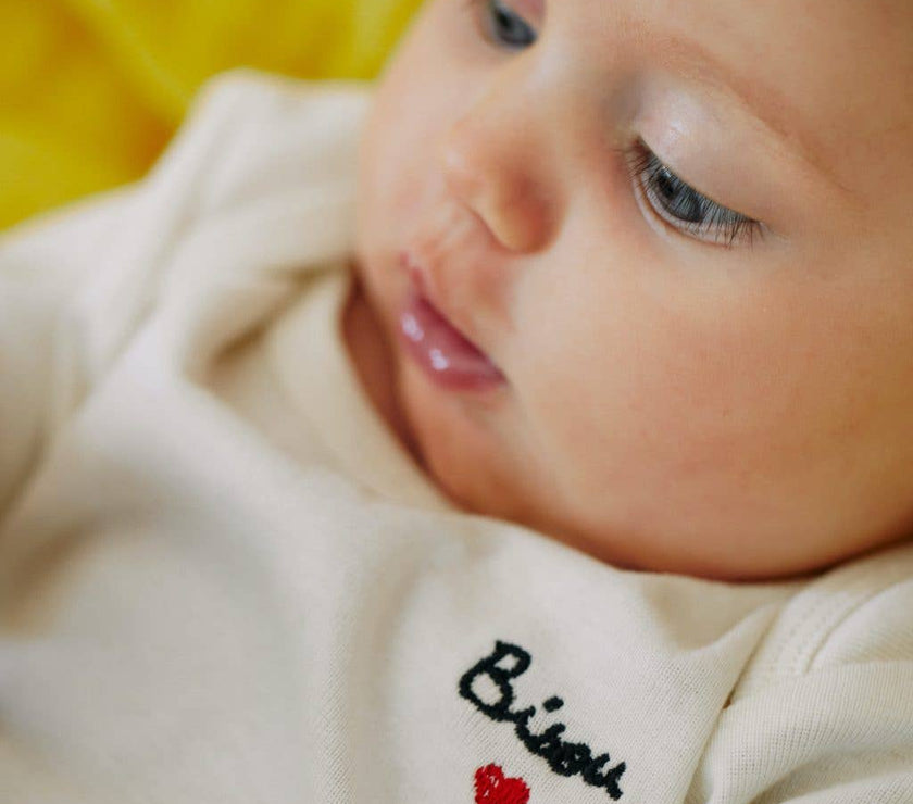 Bisou embroidered bodysuit - Laeta Kids