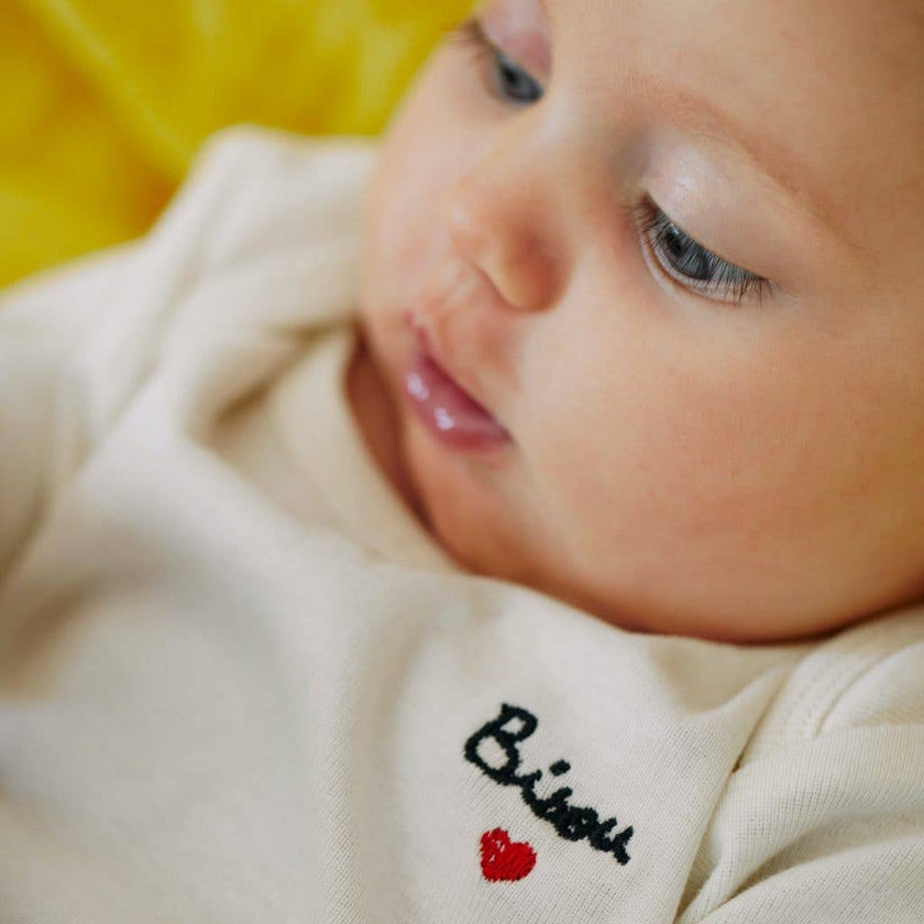 Bisou embroidered bodysuit - Laeta Kids