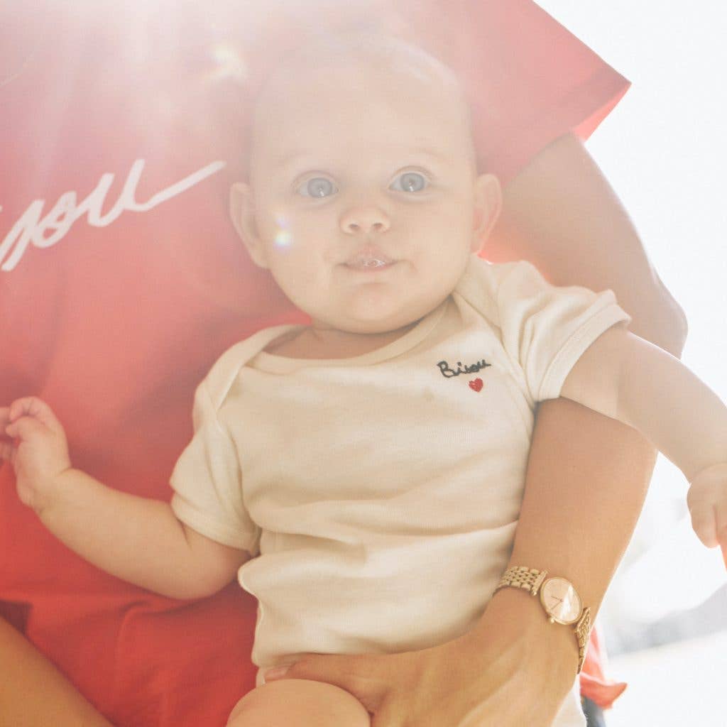 Bisou embroidered bodysuit - Laeta Kids