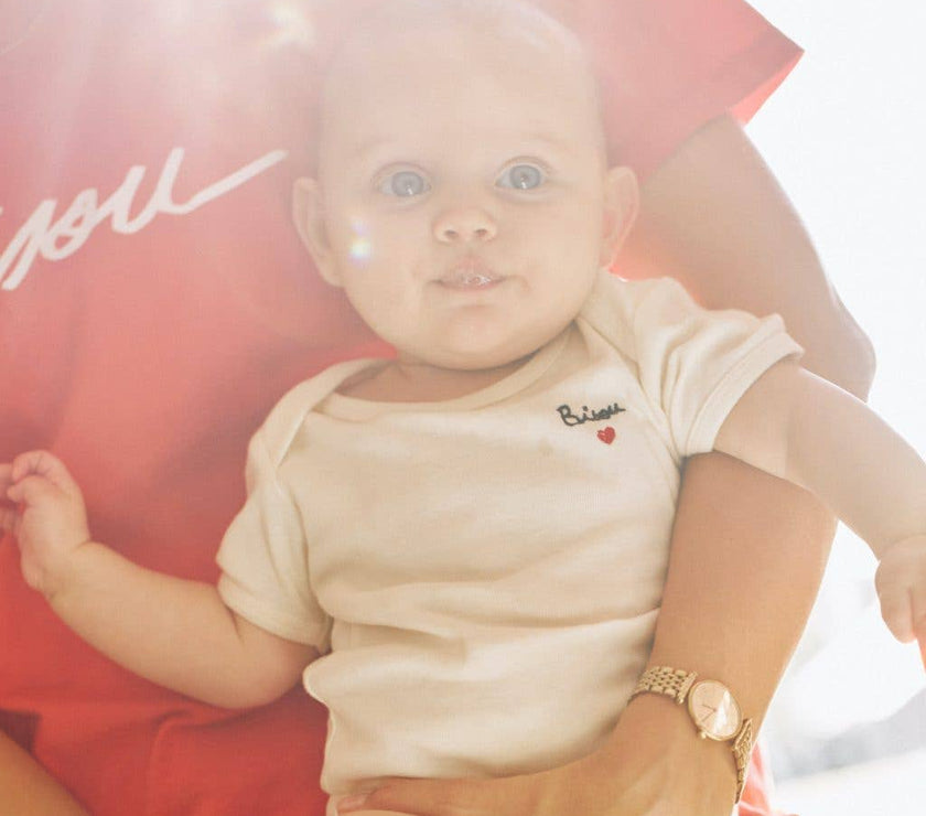 Bisou embroidered bodysuit - Laeta Kids