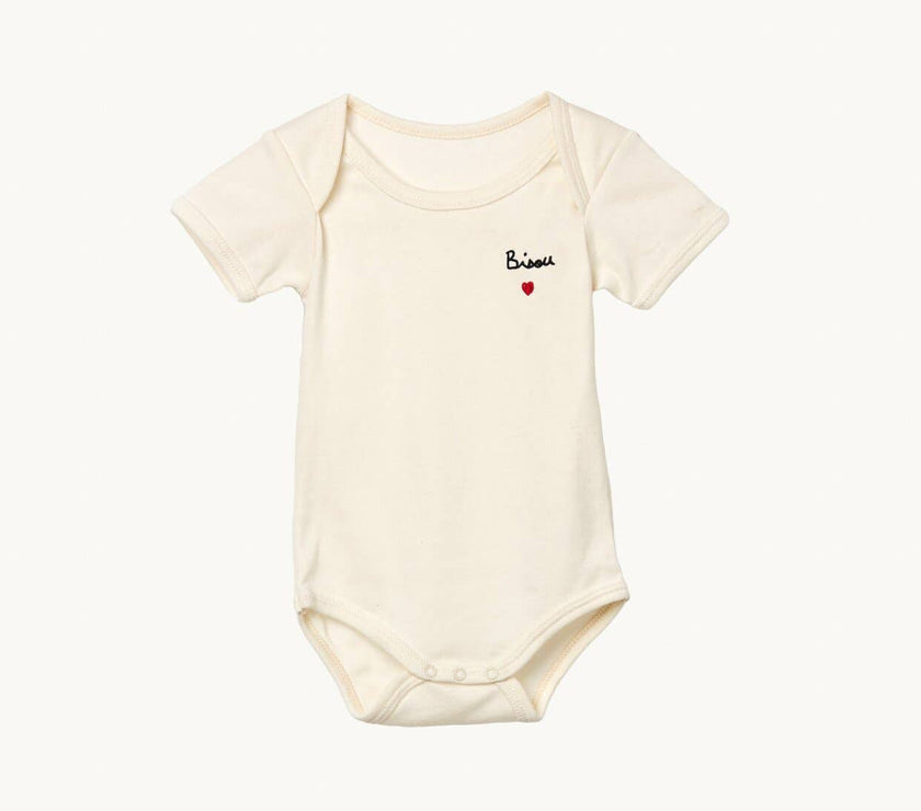 Bisou embroidered bodysuit - Laeta Kids