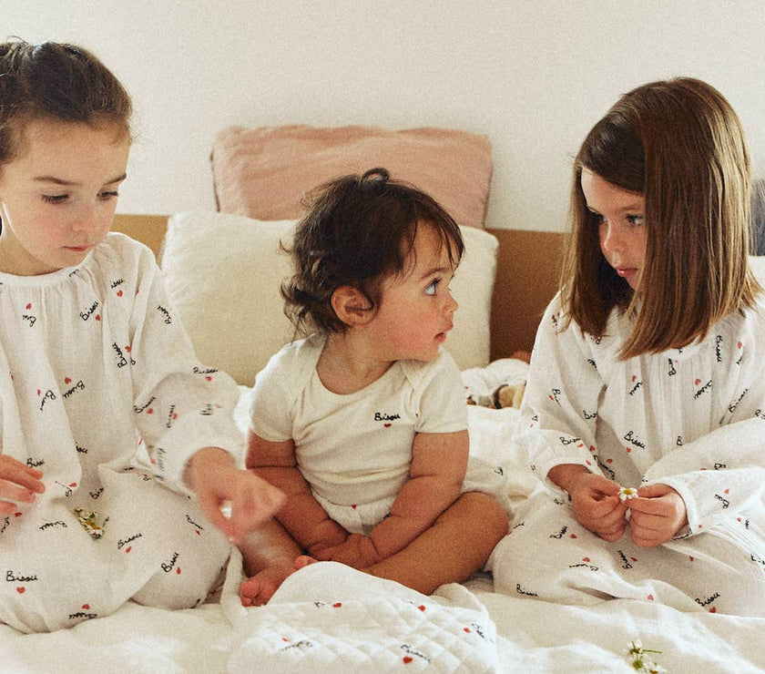 Bisou embroidered bodysuit - Laeta Kids