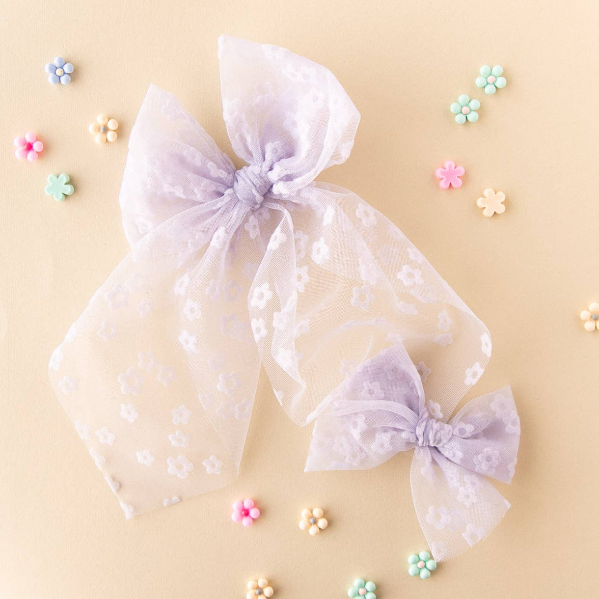 Bloom - Purple | Tulle Bow - Laeta Kids