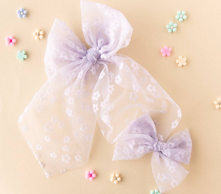 Bloom - Purple | Tulle Bow - Laeta Kids