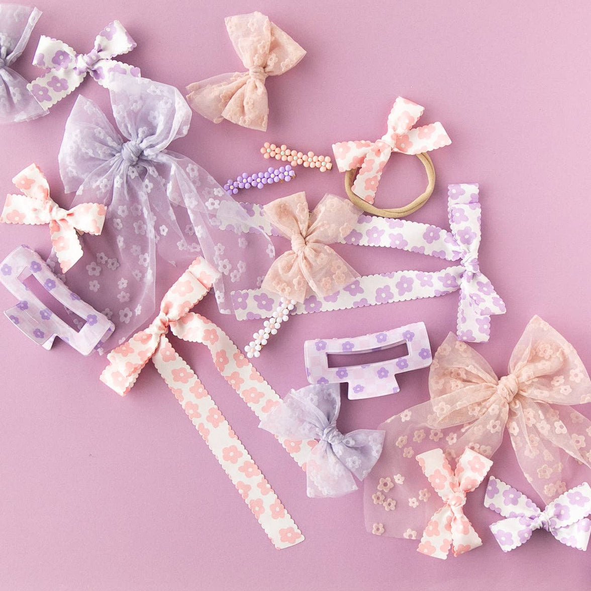Bloom - Purple | Tulle Bow - Laeta Kids