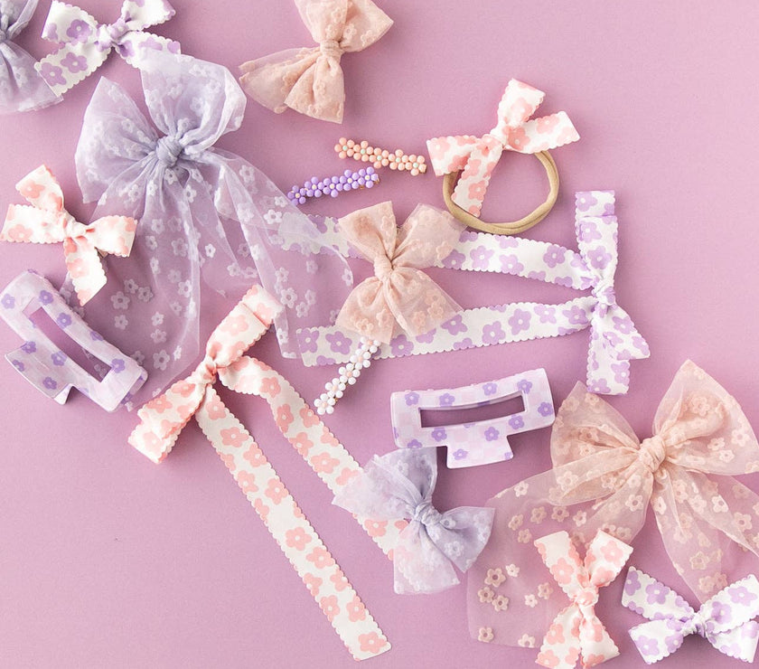 Bloom - Purple | Tulle Bow - Laeta Kids
