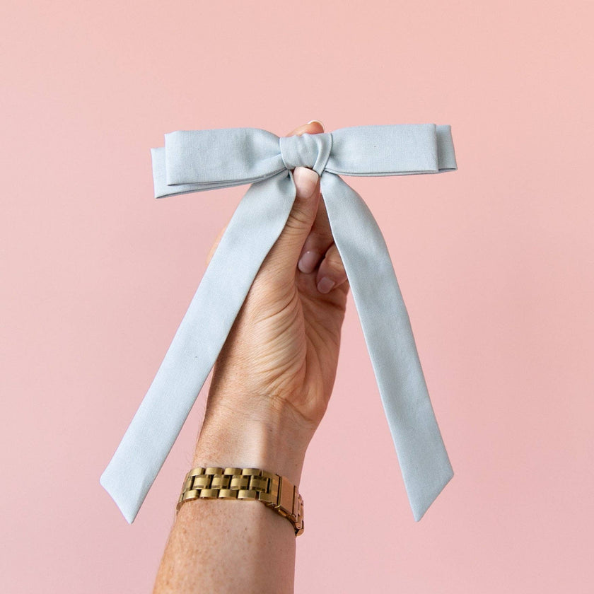 Faded Denim | Schoolgirl Bow - Laeta Kids