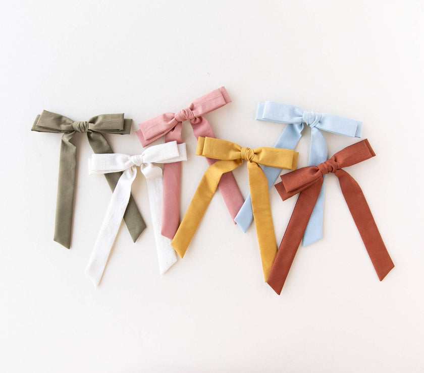 Faded Denim | Schoolgirl Bow - Laeta Kids