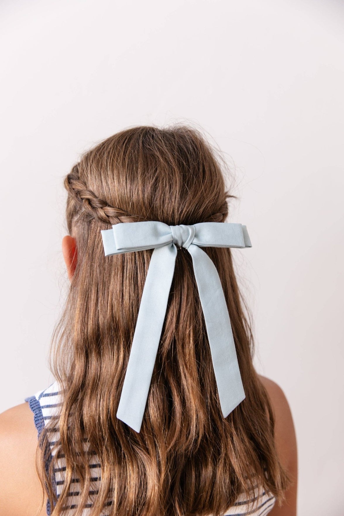 Faded Denim | Schoolgirl Bow - Laeta Kids