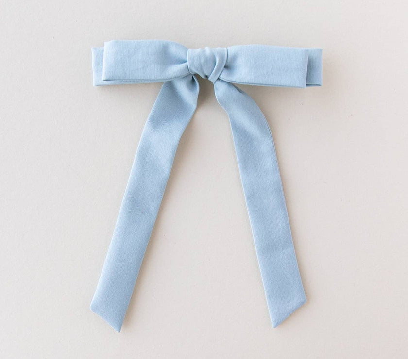 Faded Denim | Schoolgirl Bow - Laeta Kids