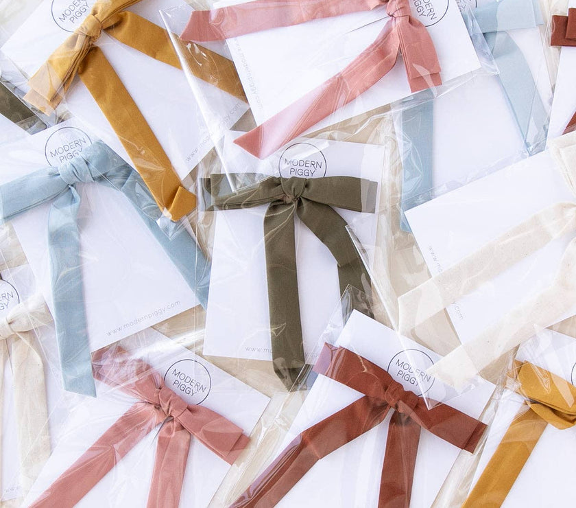 Faded Denim | Schoolgirl Bow - Laeta Kids