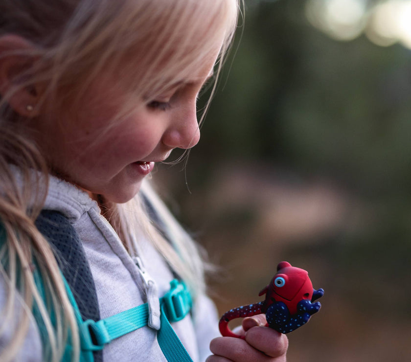 LifeLight Animal Carabiner Flashlight - Red Frog - Laeta Kids