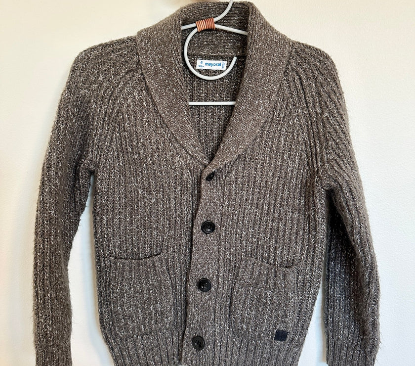 Mayoral Brown Knit Cardigan - Laeta Kids