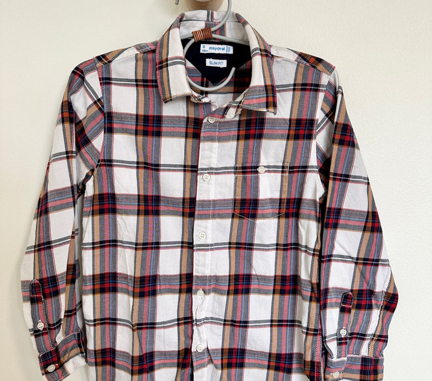 Mayoral Plaid Button Down - Laeta Kids