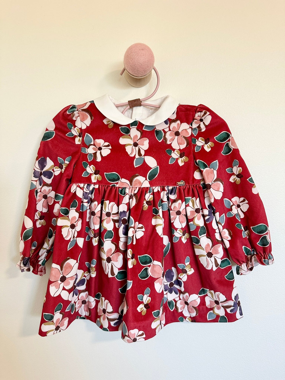 Mayoral Velvet Floral Dress - Laeta Kids