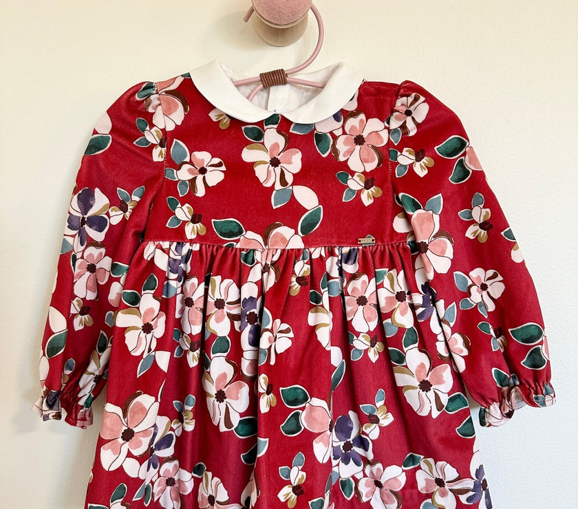 Mayoral Velvet Floral Dress - Laeta Kids