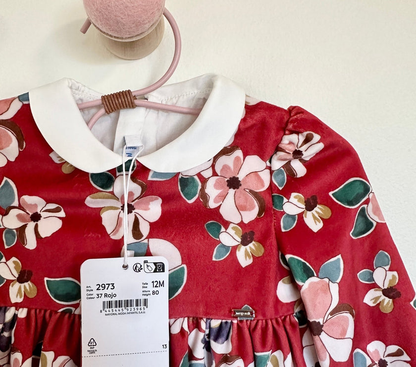 Mayoral Velvet Floral Dress - Laeta Kids