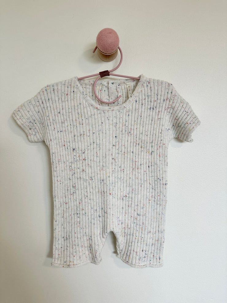 OAT Ribbed Speckled Romper - Laeta Kids