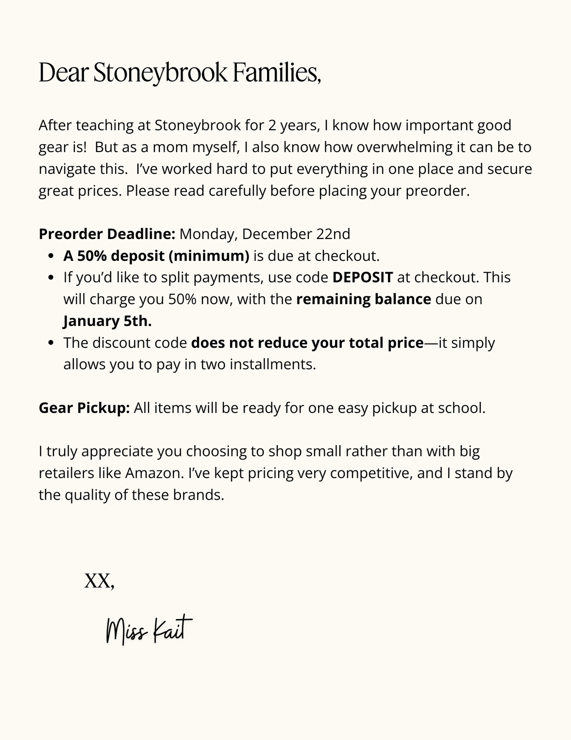 PLEASE READ BEFORE ORDERING - Laeta Kids