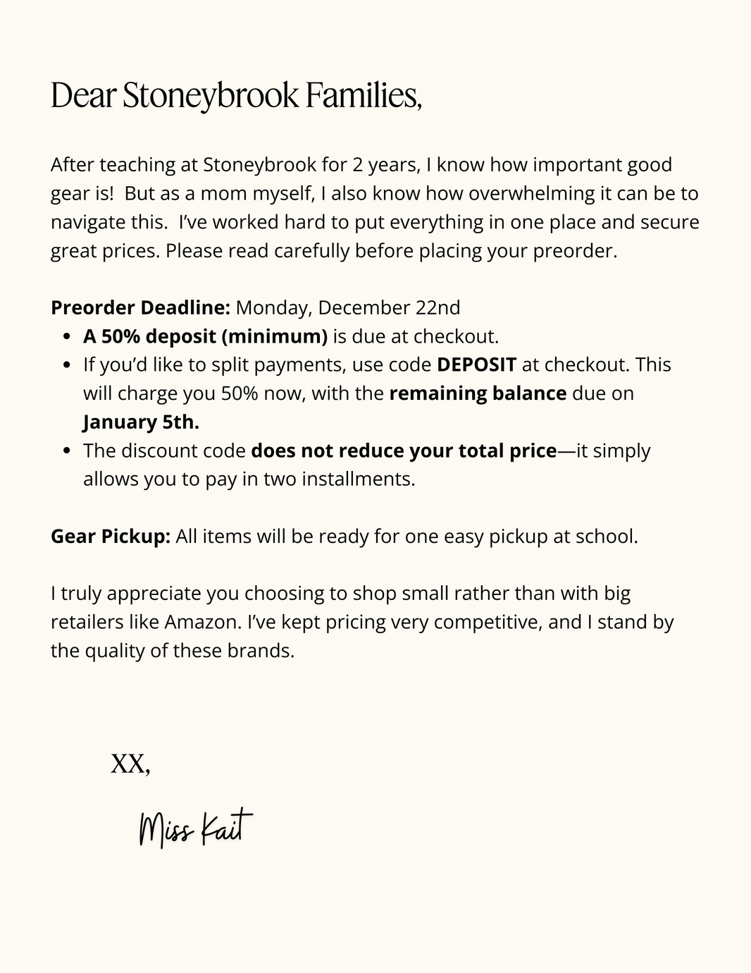 PLEASE READ BEFORE ORDERING - Laeta Kids