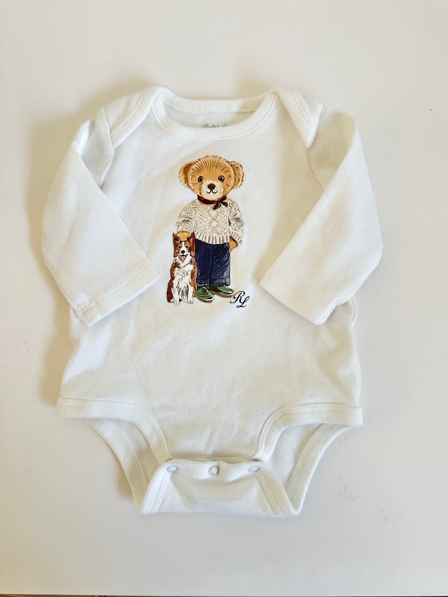 Ralph Lauren Bear Onesie - Laeta Kids
