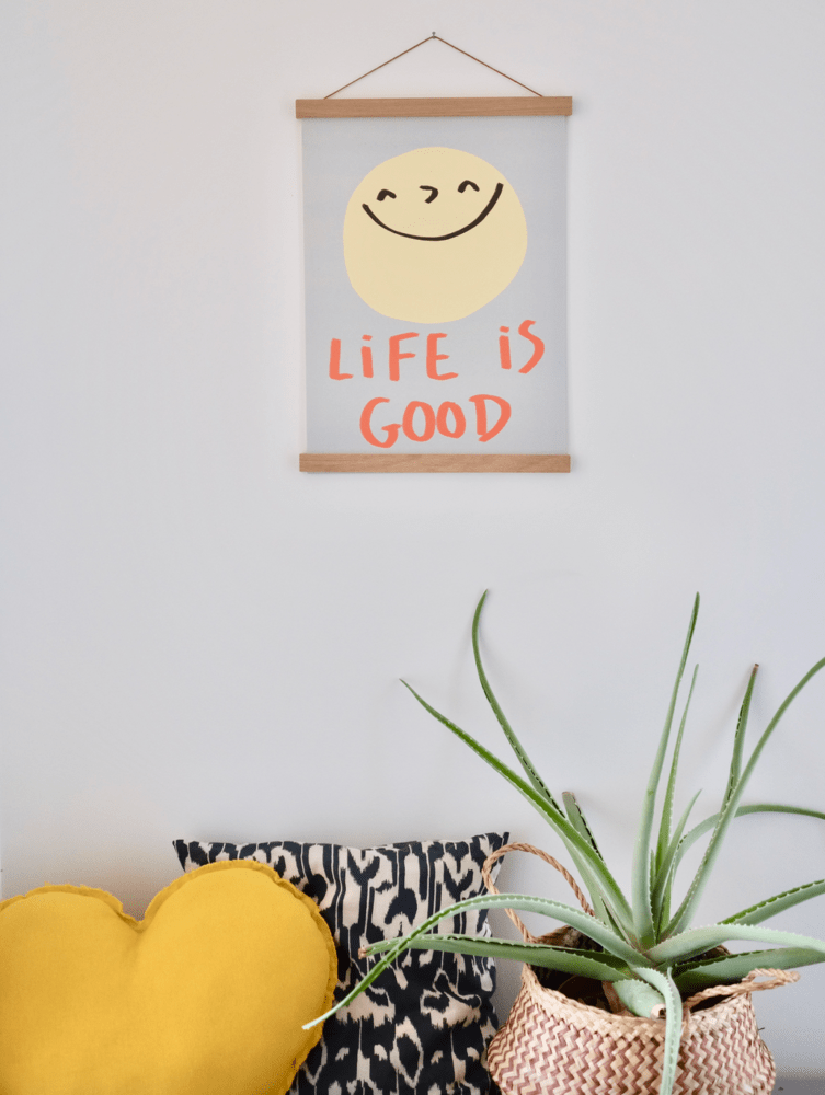 Recycled paper poster “Life is good” (42x30cm) - Laeta Kids