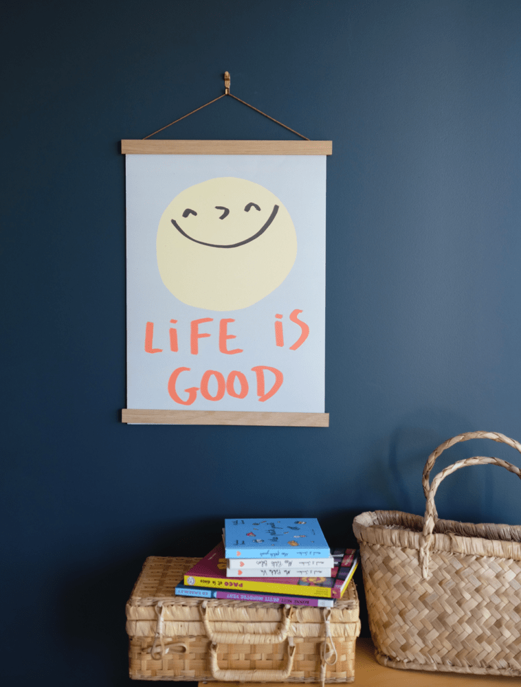 Recycled paper poster “Life is good” (42x30cm) - Laeta Kids