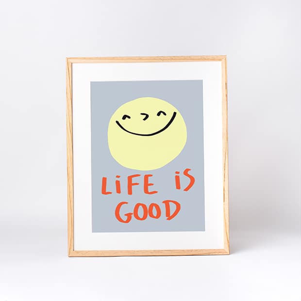 Recycled paper poster “Life is good” (42x30cm) - Laeta Kids