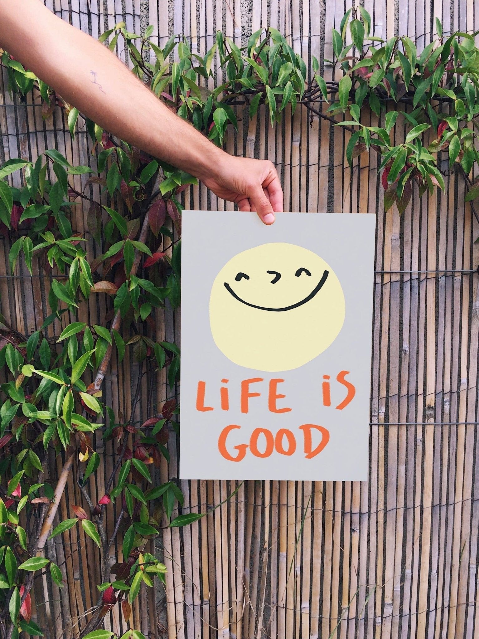 Recycled paper poster “Life is good” (42x30cm) - Laeta Kids
