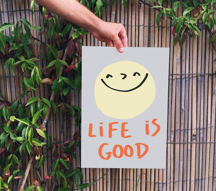 Recycled paper poster “Life is good” (42x30cm) - Laeta Kids