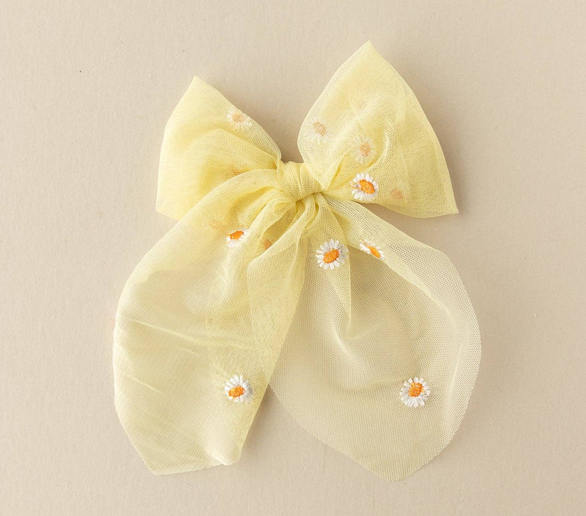 Sunrise Daisy | Tulle Statement Bow - Laeta Kids
