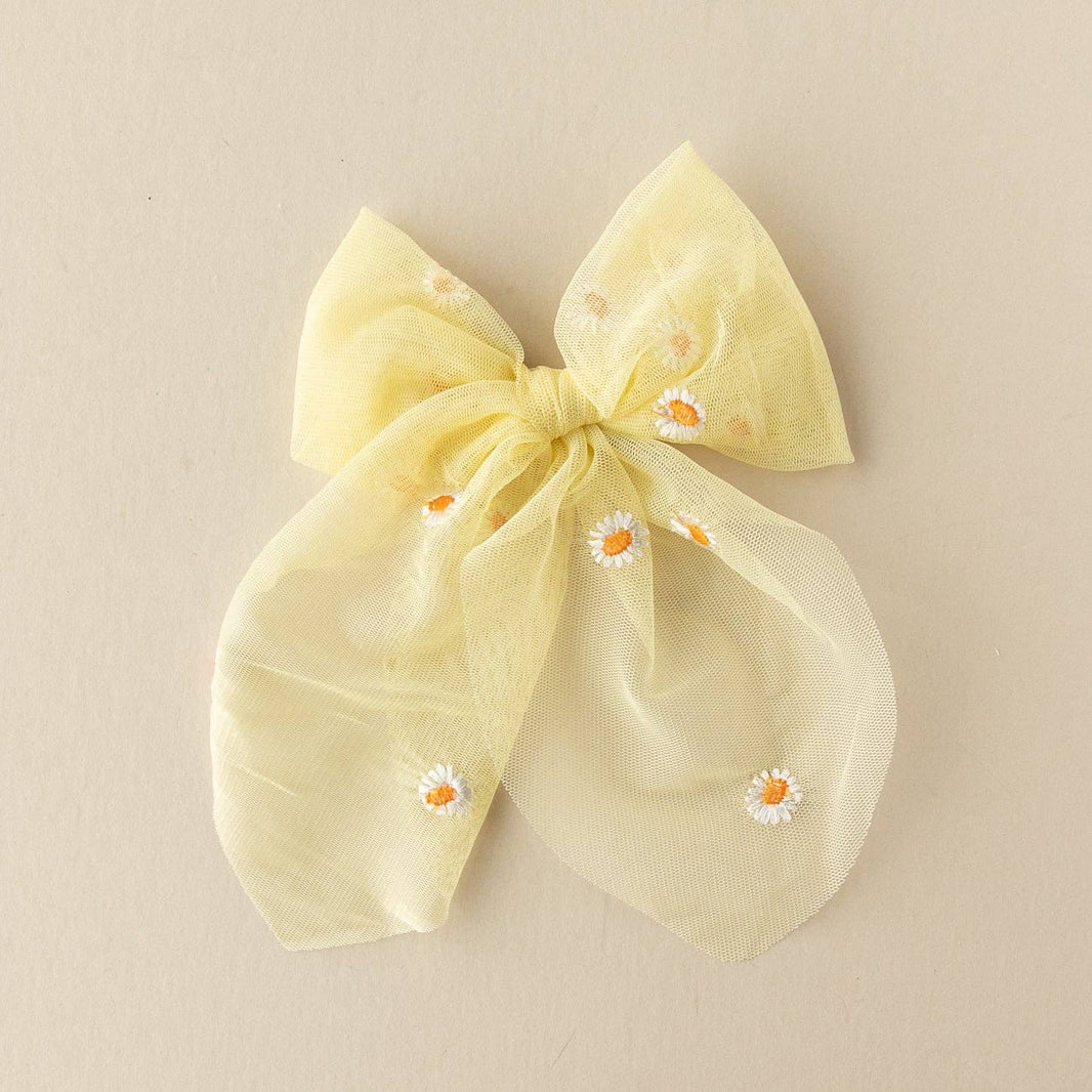 Sunrise Daisy | Tulle Statement Bow - Laeta Kids