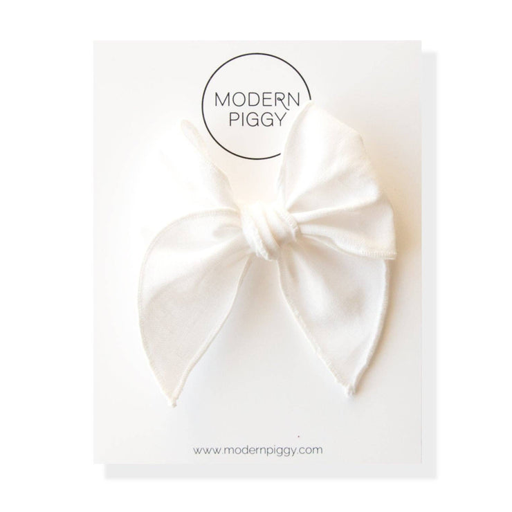 True White | Petite Party Bow - Laeta Kids