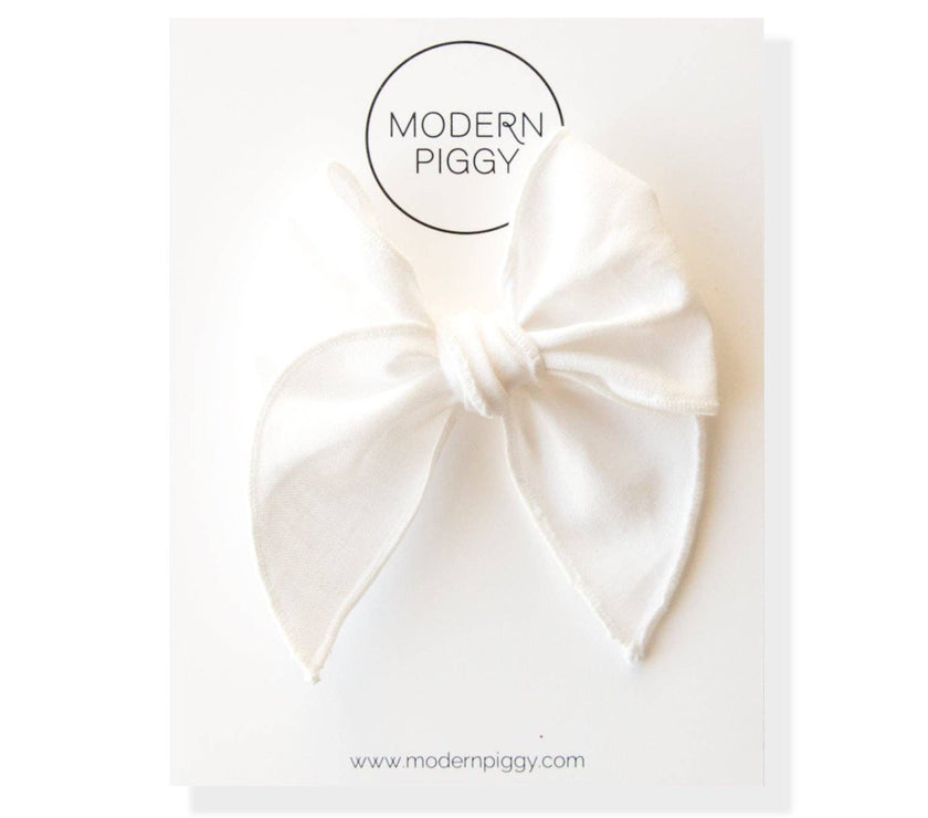 True White | Petite Party Bow - Laeta Kids