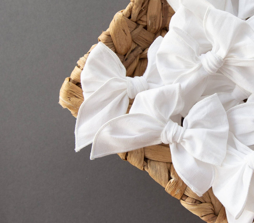 True White | Petite Party Bow - Laeta Kids