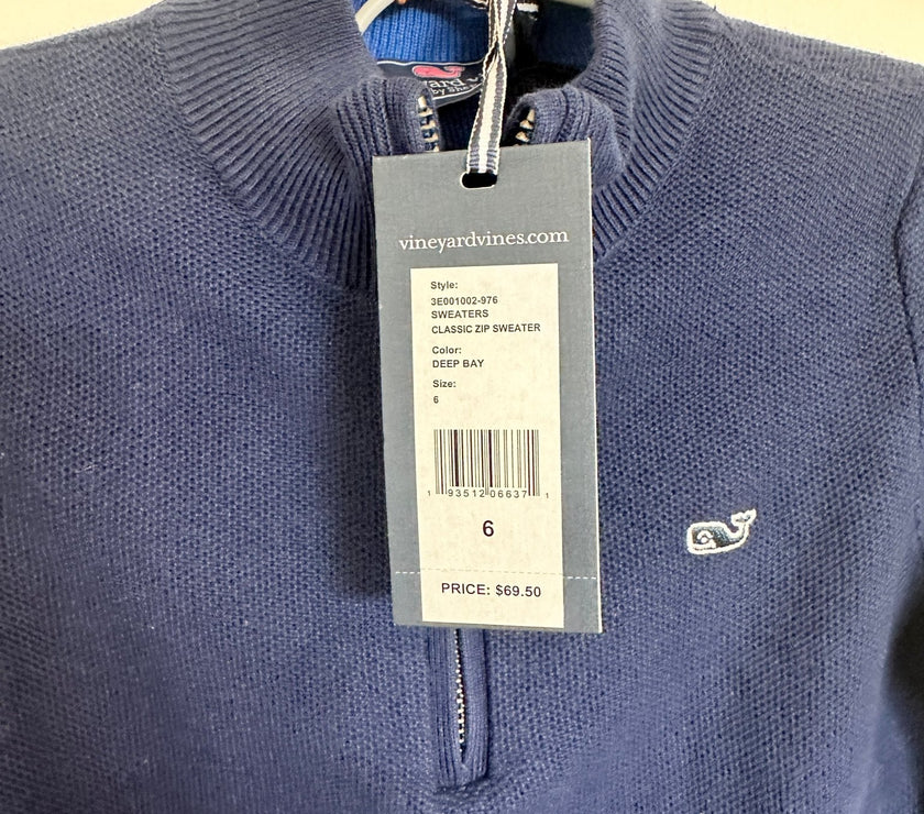 Vineyard Vines Navy Half Zip - Laeta Kids