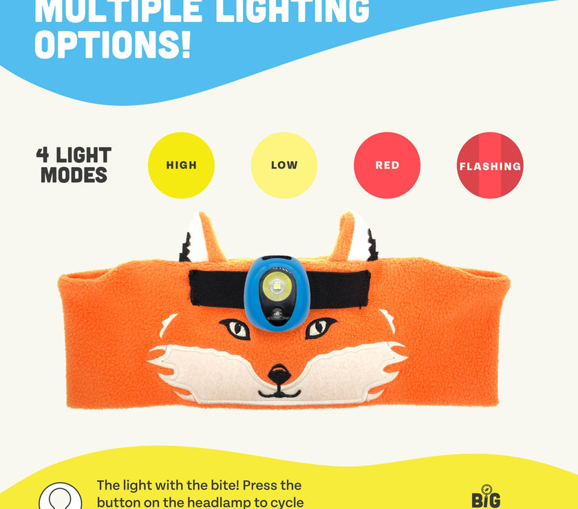 WildLight Headband - Headlamp - Bright LED - Wolf - Laeta Kids