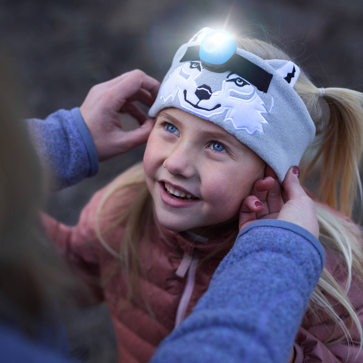 WildLight Headband - Headlamp - Bright LED - Wolf - Laeta Kids