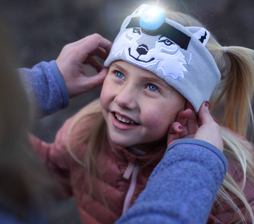 WildLight Headband - Headlamp - Bright LED - Wolf - Laeta Kids