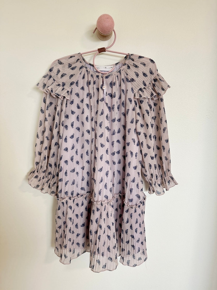 Zara Pleated Lavender Floral - Laeta Kids